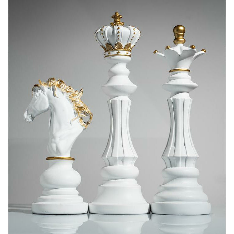White & Gold Chess Set - Our White & Gold Chess Set is the perfect addition to any space. Made-to-order pieces are also available.
